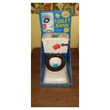 Toilet bank with flushing sound