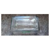 Glass butter cover 5.5' x 3.5' x 2.25'