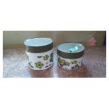Vintage Anchor Hocking crazy daisy canisters