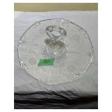 Glass Sandwich Tray with Handle 11'