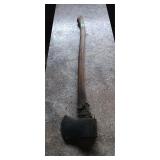 Vintage Keen Kutter #5 axe, wood handle 35' long