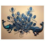 Vintage Metal Peacock Wall Decor 22'x15'