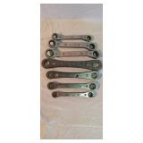 7 Ratcheting wrenches, Craftsman, Buffalo, and