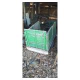 Wooden yard trailer with removable sides