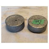 2- Lead Pucks 1.25'x3'