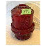 Indiana Glass Stars & Bars Fairy Lamp, Red 6.5'