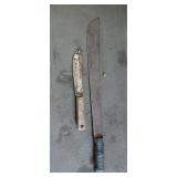 Machete and butcher knife