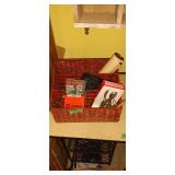 Wicker organizer and contents