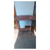 Vintage cast iron bottom and wood top side table