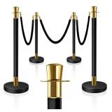 Top Crown Decoration Black-Gold Stanchions Posts