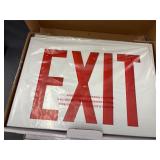 4 - LED white, red New York approved exit sign