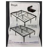 New Jeto metal platform bed frame 18ï¿½ king size