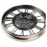 CLXEAST Gunmetal Roman Moving Gears Wall Clock 21ï¿½
