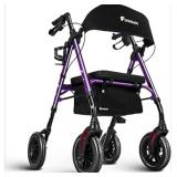 Flyingjoy Aluminum Rollator Walker with Seat