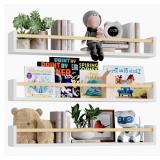 Fixwal Nursery Book Shelves, 23.6 Inch Floating