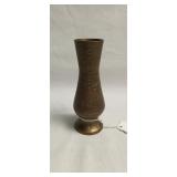 Etched brass vase 5' tall