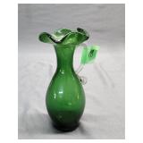 Small Green Glass Vase 6ï¿½ Tall