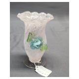 Murano Pink Flower Vase 6.5ï¿½ tall