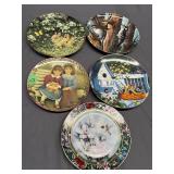 5 - Porcelain decorative plates, W. S. George