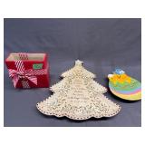 3 - Items FTD Christmas ceramic vase planter