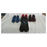 4 Pairs of mens running shoes, under armor speed