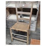 Primitive Wicker Chair 35'L