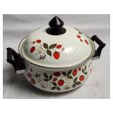 Sheffield 'Strawberries n Cream' Enamel Pot