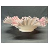 Peach Crest Art Glass Bowl 14ï¿½