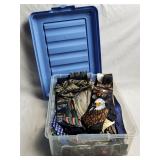 Large Quantity of Ties and Platstic Tote