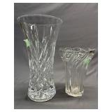 2 - Glass vases 8ï¿½. 11.75ï¿½