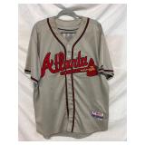 Majestic Atlanta Braves gray baseball jersey