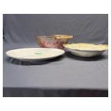3 - Trays, bowl, Silhouette Syracuse platter