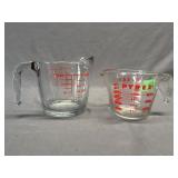 2 - Measuring cups, one is Pyrex