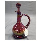 Gibson Iridescent Glass Cruet 8.5in