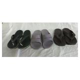 Three pair of sandles, mens Crocs sandles size 12,