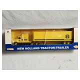 Ertl Die Cast Metal New Holland Tractor Trailer.