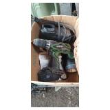 Hitachi 18v drill, light charger and 2 batteries