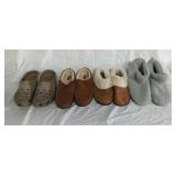 Pair of crocs and 3 pairs of slippers