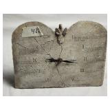 Ten Commandments Clock Battery Operated. 6.5' tall