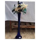 Blue Glass Vase 24' tall