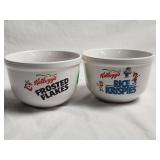 Kellogg's Glass Bowls (2) 5.5in diameter