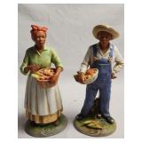 Pair of Ceramic Figurines 10in tall