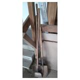 Shovels, and scraper