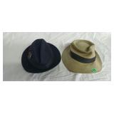 2 Vintage men's hats, Stetson mallory, batsakes
