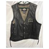 Harley-Davidson genuine leather vest, size XL