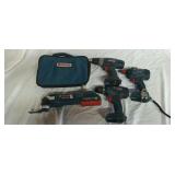 Bosch 18v cordless tool set, 2 drills, 1/2' drive
