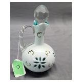 White and Teal Cruet 7ï¿½ tall