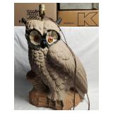 Owl Lamp Vintage 23.75in Tall