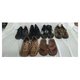 6 pairs of mens shoes, Clarks sandles size 11,