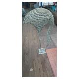 Mid-century woven rattan flamingo sculpture